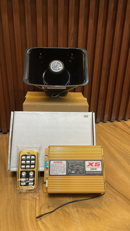 US Federal 400W Car Siren with Amplifier, Wireless Remote & Mic