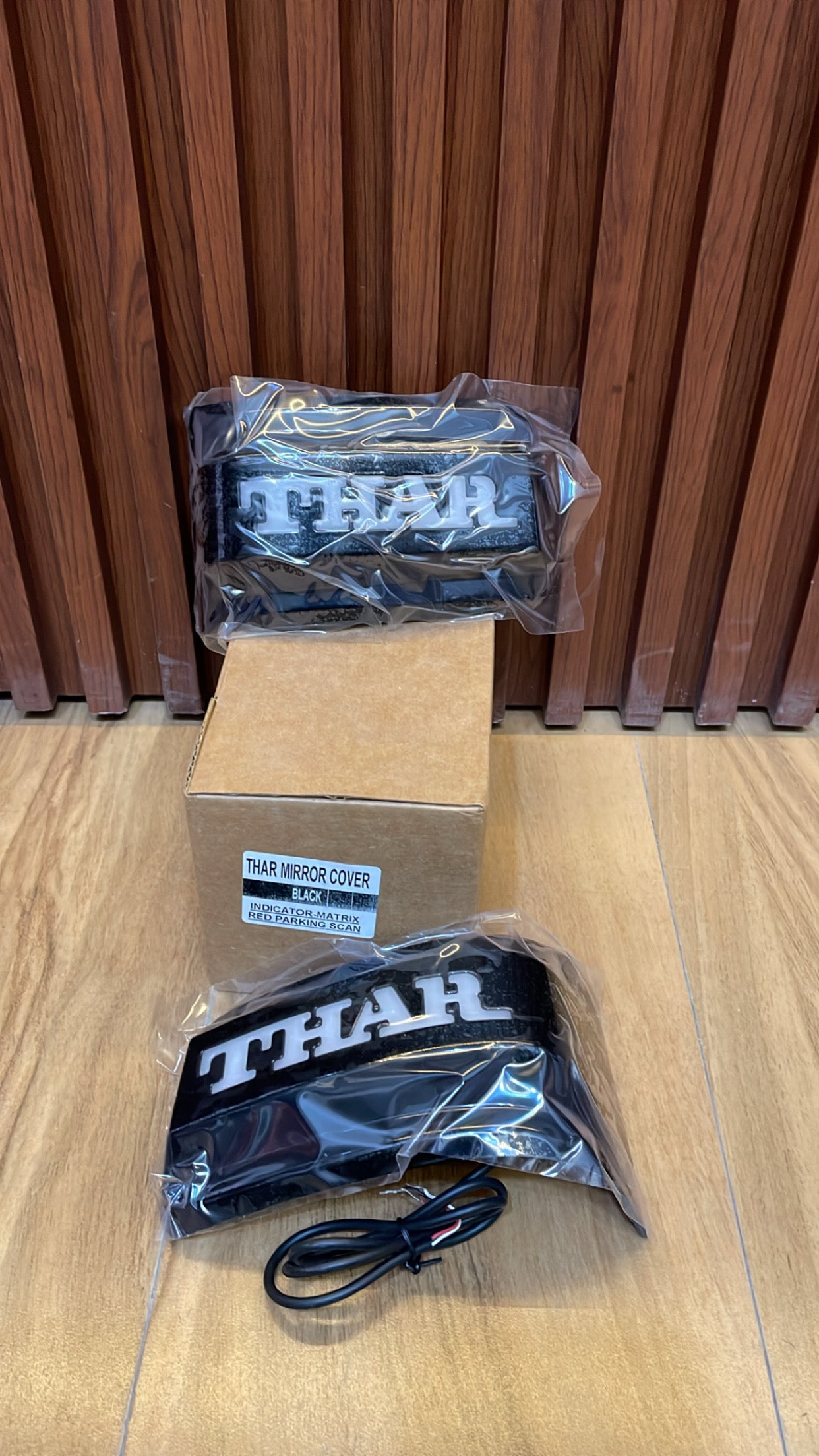 Thar Mirror Cover BLACK Matrix Red Parking Scan Lights